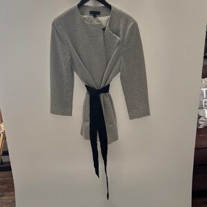 Ann Taylor Gray Blazer with Black Belt